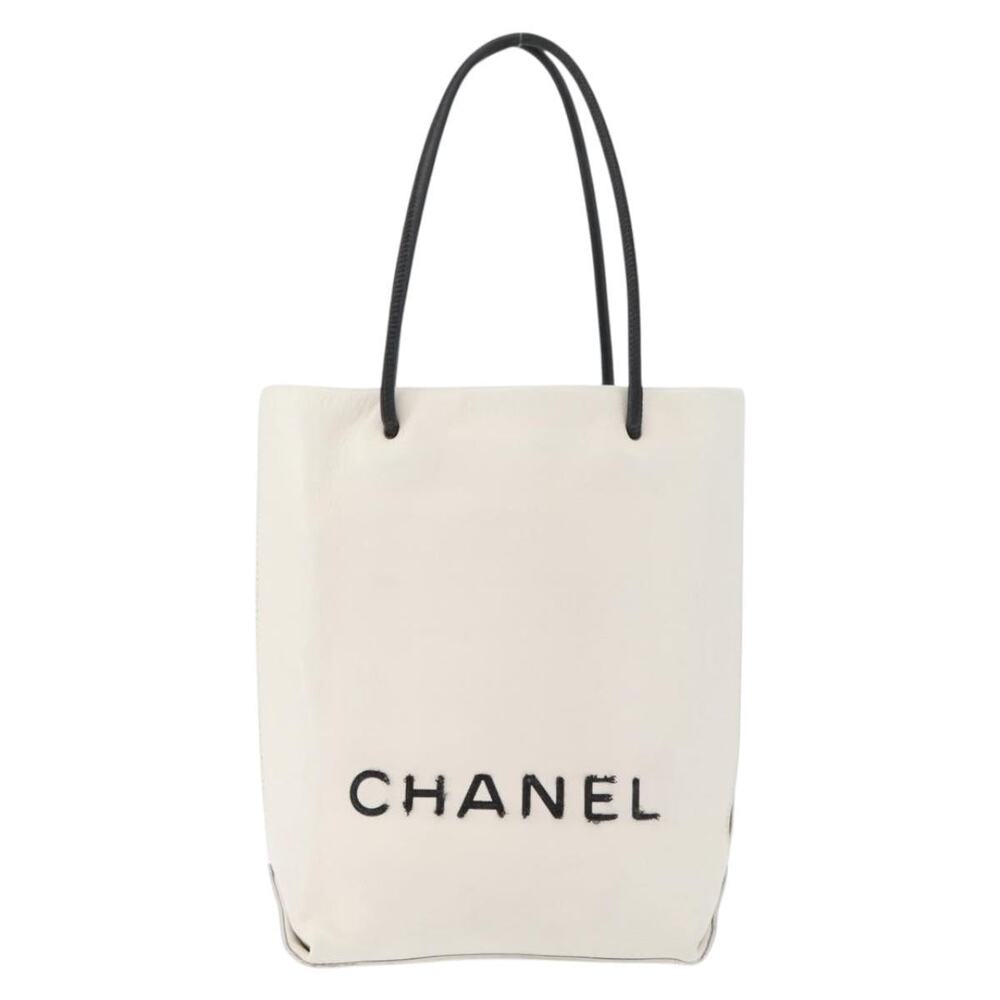 Chanel Leather Classic Flap Handbag White